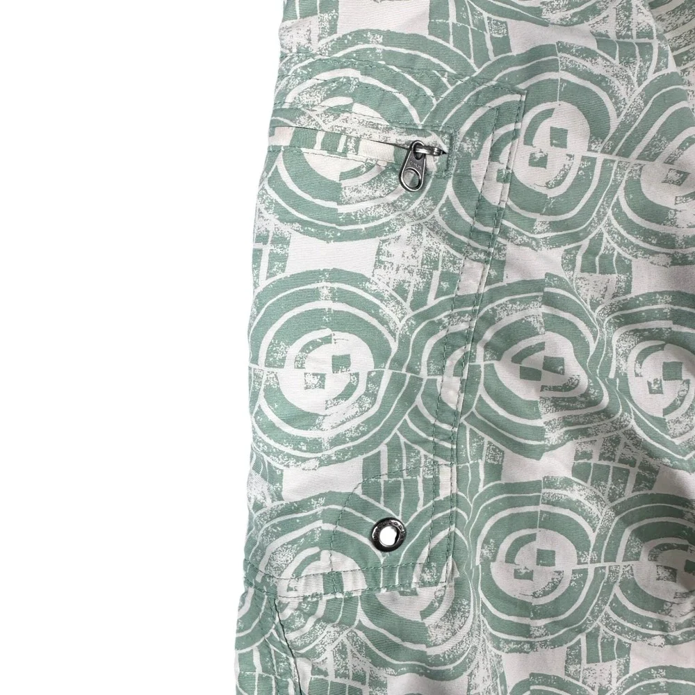 Patagonia Mens Boardshorts 35 Green Geometric Print Swim Trunks Gorpcore Summer
